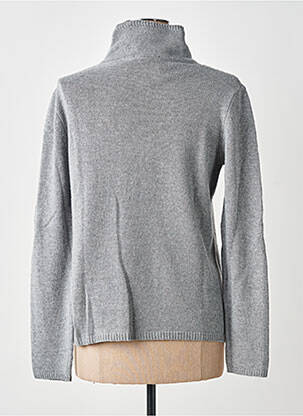 Pull coupe droite manches longues gris MAURICE ABOT femme