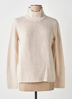 Pull coupe droite manches longues beige MAURICE ABOT femme