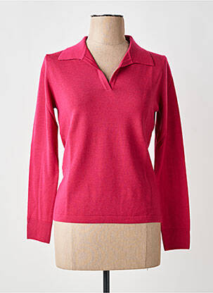 Pull coupe cintrée manches longues rose MAURICE ABOT femme