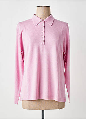Pull coupe cintrée manches longues rose clair MAURICE ABOT femme