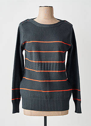 Pull resserrée sur le bas manches longues gris ARMOR LUX femme