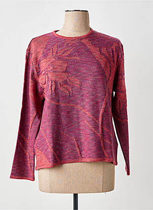 Pull coupe droite manches longues violet EDWIGE femme