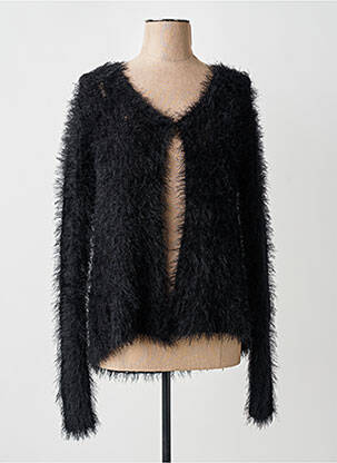Gilet manches longues col rond noir MD'M femme