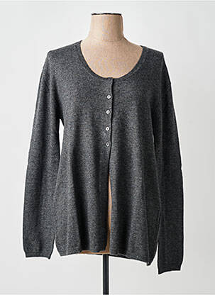 Gilet manches longues fermeture boutonnée sur le devant gris FINETTE femme