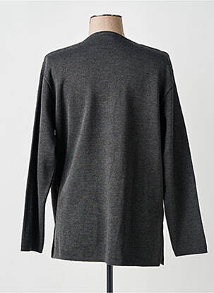 Gilet manches longues col rond gris HENRY & JULIETTE femme