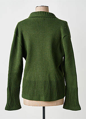 Gilet manches longues coupe cintrée vert FINETTE femme