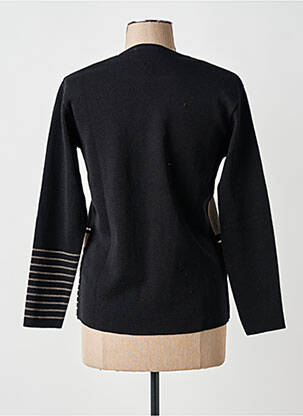 Pull coupe cintrée manches longues noir HENRY & JULIETTE femme