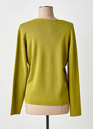 Pull coupe droite manches longues vert FINETTE femme
