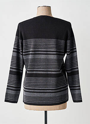Pull coupe droite manches longues noir ELEANE femme