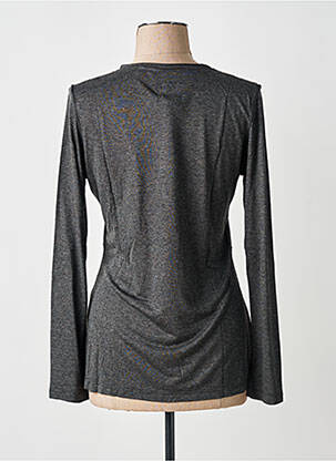 Top coupe cintrée manches longues gris CAP JULUCA femme