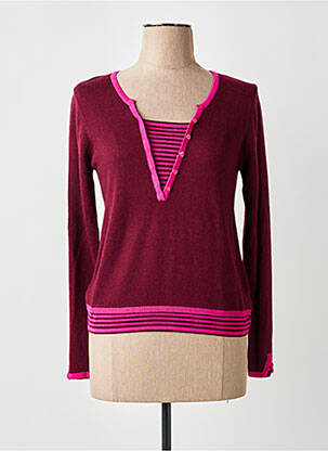 Pull coupe cintrée manches longues violet FINETTE femme