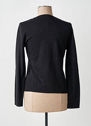 Pull coupe cintrée manches longues noir FINETTE femme