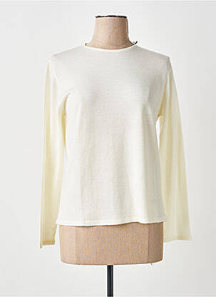 Pull col rond manches longues beige MONTAGUT femme