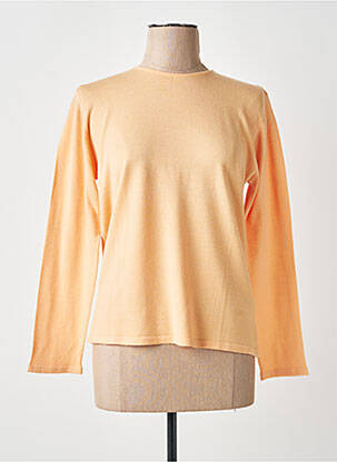 Pull coupe droite manches longues orange MONTAGUT femme