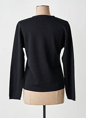 Pull coupe cintrée manches longues noir FINETTE femme