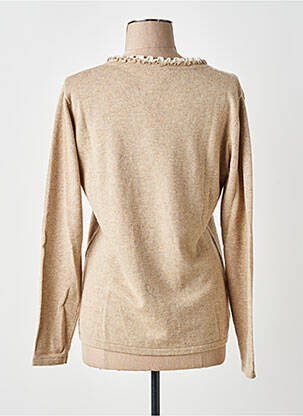 Pull coupe cintrée manches longues beige FINETTE femme