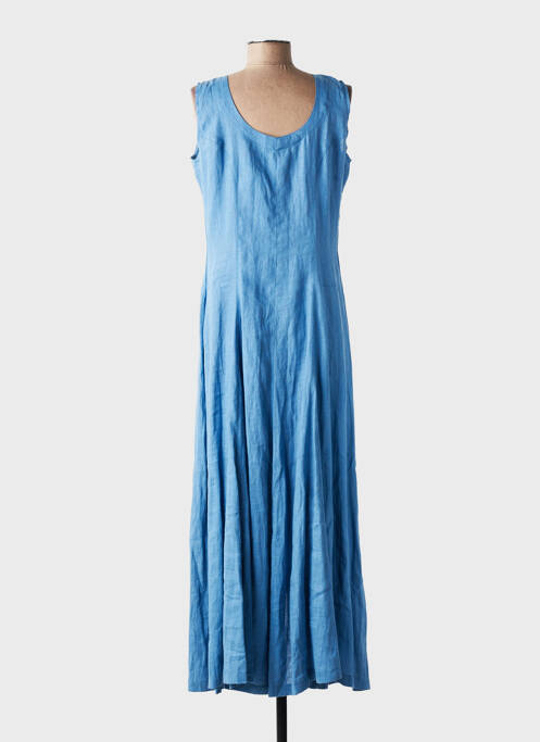Robe longue coupe évasée sans manche bleu CANNISSE femme