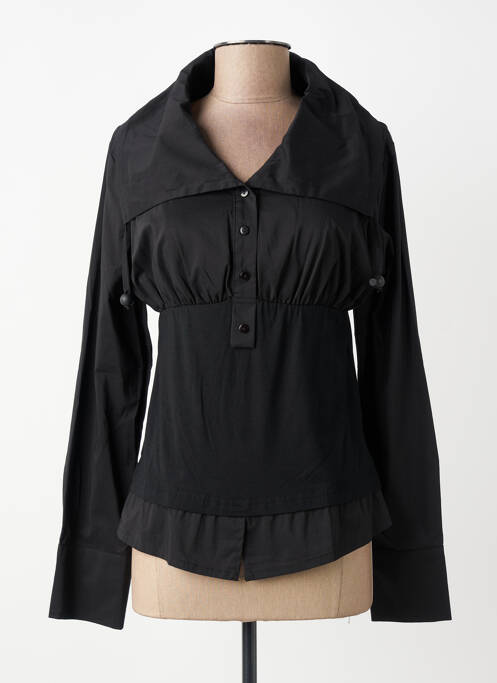 Blouse manches longues manches longues noir FINETTE femme