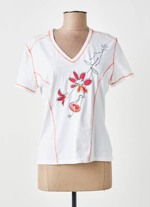 Top manches courtes manches courtes blanc CAP JULUCA femme
