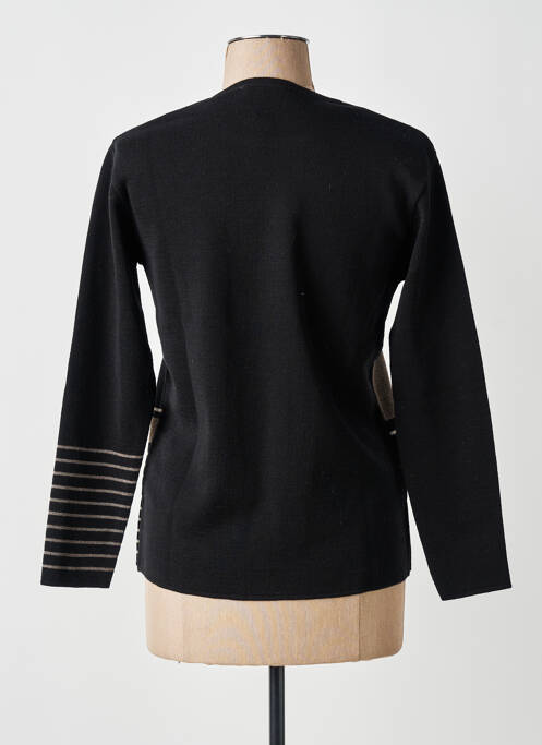 Pull coupe cintrée manches longues noir HENRY & JULIETTE femme