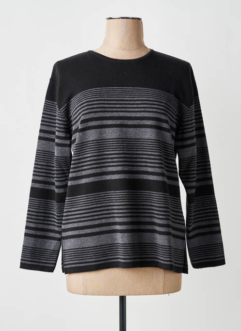 Pull col rond manches longues noir ELEANE femme