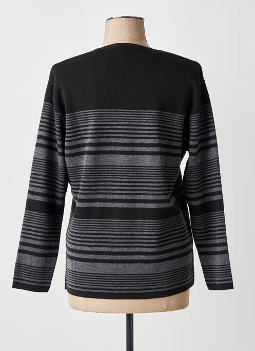 Pull col rond manches longues noir ELEANE femme