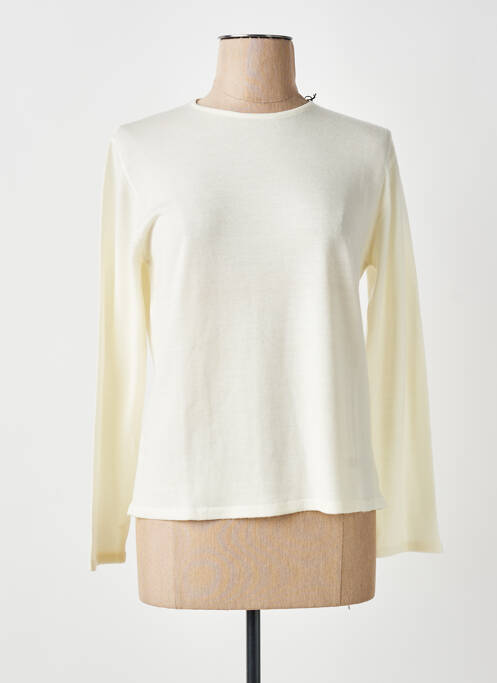 Pull col rond manches longues beige MONTAGUT femme
