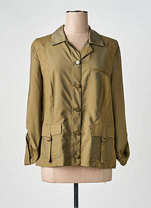 Chemisier coupe cintrée manches longues vert KATMAI femme