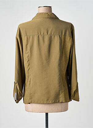 Chemisier coupe cintrée manches longues vert KATMAI femme