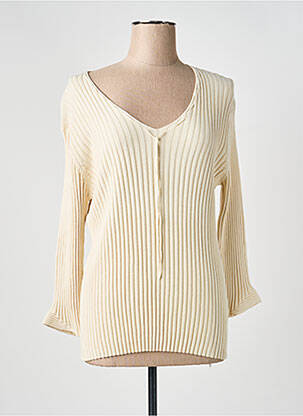 Top stretch manches longues beige MSN femme