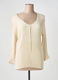 Top stretch manches longues beige MSN femme