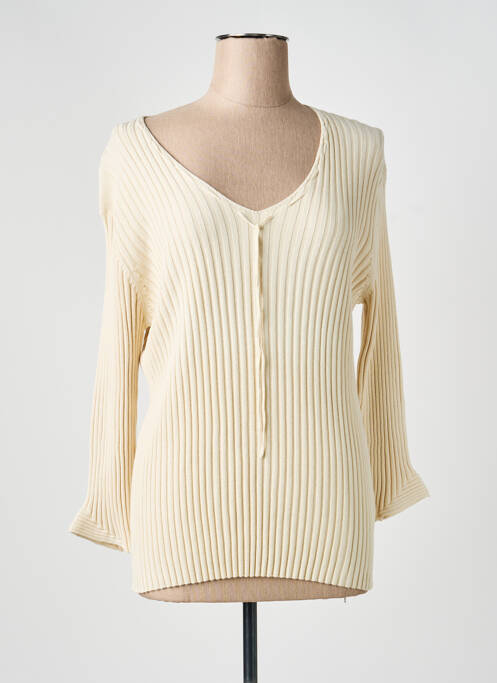 Top stretch manches longues beige MSN femme