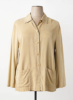Chemisier coupe droite manches longues beige FEDORA femme