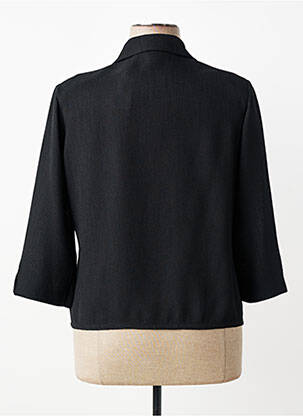 Chemisier coupe fluide manches longues noir PRUNELLE femme