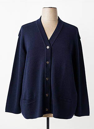 Gilet manches longues stretch bleu EDWIGE femme