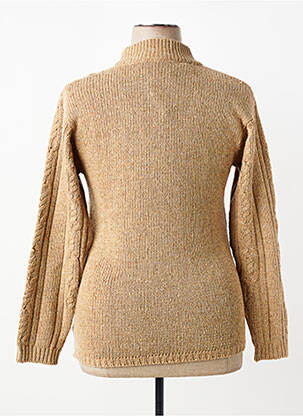 Pull coupe cintrée manches longues beige PRUNELLE femme