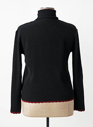 Pull col roulé coupe cintrée manches longues noir PAUL BRIAL femme