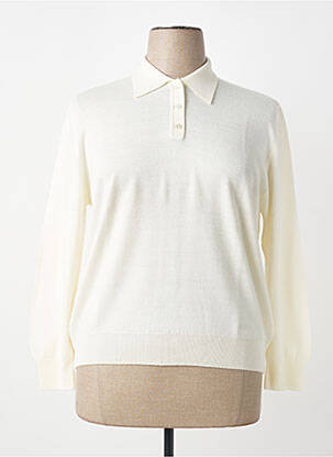 Polo stretch manches longues beige ESTEREL femme