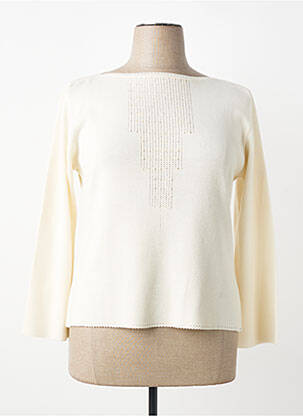 Pull coupe cintrée manches longues beige FINETTE femme