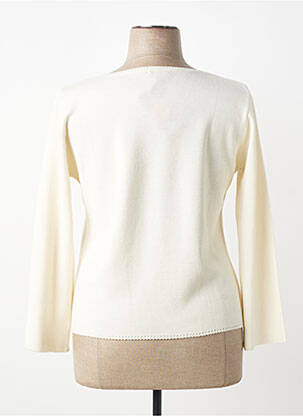 Pull coupe cintrée manches longues beige FINETTE femme