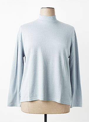Top stretch manches longues bleu CLAUDE DE SAIVRE femme