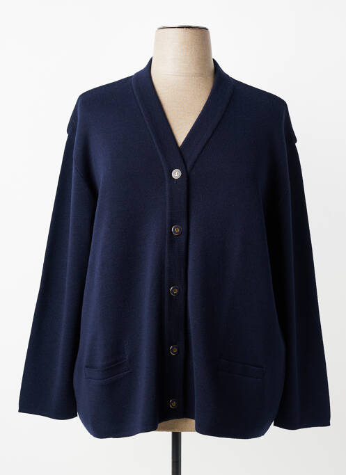 Gilet manches longues stretch bleu EDWIGE femme