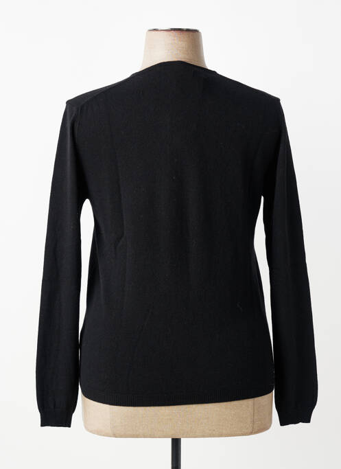 Pull col v manches longues noir ELLEMME femme