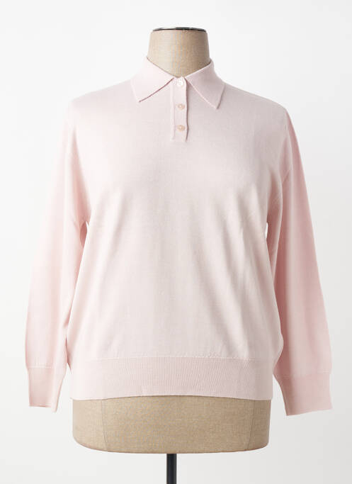 Polo manches longues manches longues rose MONTAGUT femme
