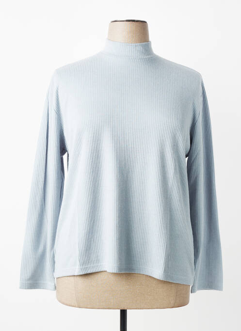 Top stretch manches longues bleu CLAUDE DE SAIVRE femme