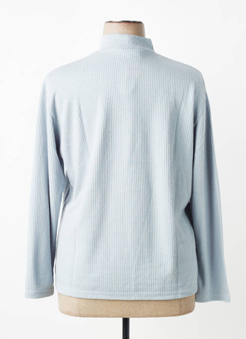 Top stretch manches longues bleu CLAUDE DE SAIVRE femme