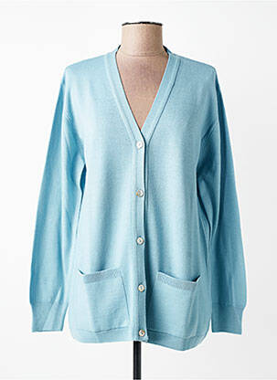 Gilet manches longues stretch bleu MONTAGUT femme