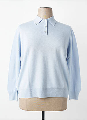 Polo manches longues manches longues bleu MONTAGUT femme