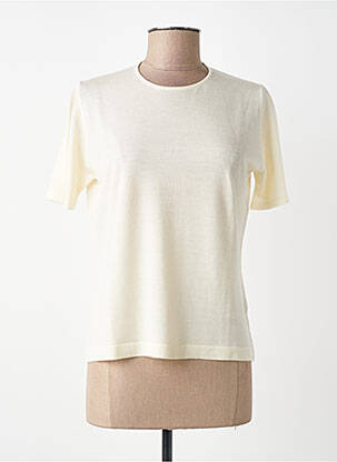 T-shirt stretch manches courtes beige MONTAGUT femme