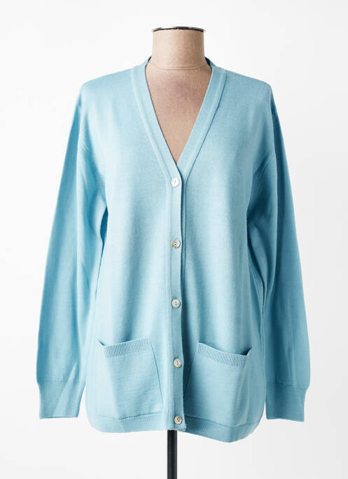 Gilet manches longues stretch bleu MONTAGUT femme